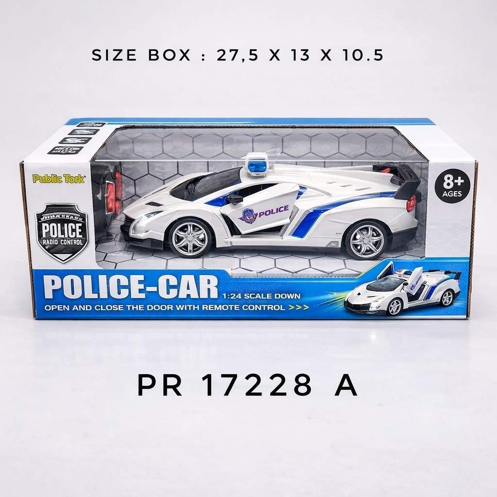PROMO TERBATAS Mainan Mobil Polisi RC Bisa Berjalan Maju Mundur Lampu Menyala Anak