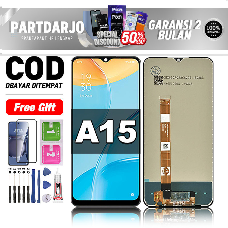 LCD For OPPO A15 Fullset hp layar Touchscreen lcd-oppo a15 Glass Touch Screen Digitizer COD original