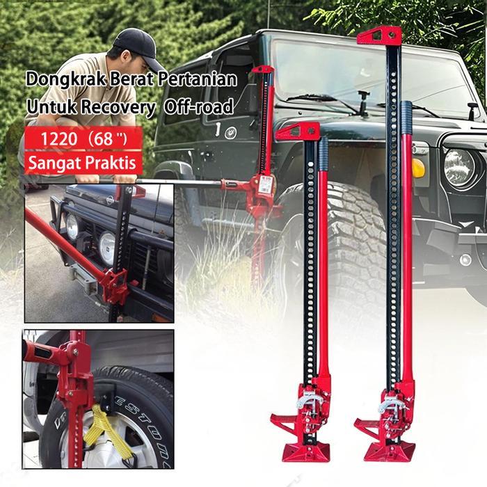 Dongkrak Mobil Serbaguna untuk Semua Medan - Dongkrak Pertanian 60 Inch, Alat Penyelamatan Offroad,