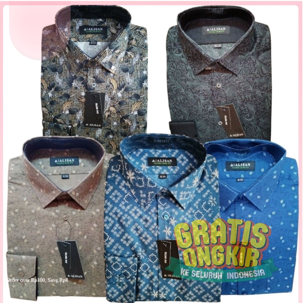 PREMIUM - KEMEJA ALISAN BATIK LENGAN PANJANG- pakaian pria lainnya