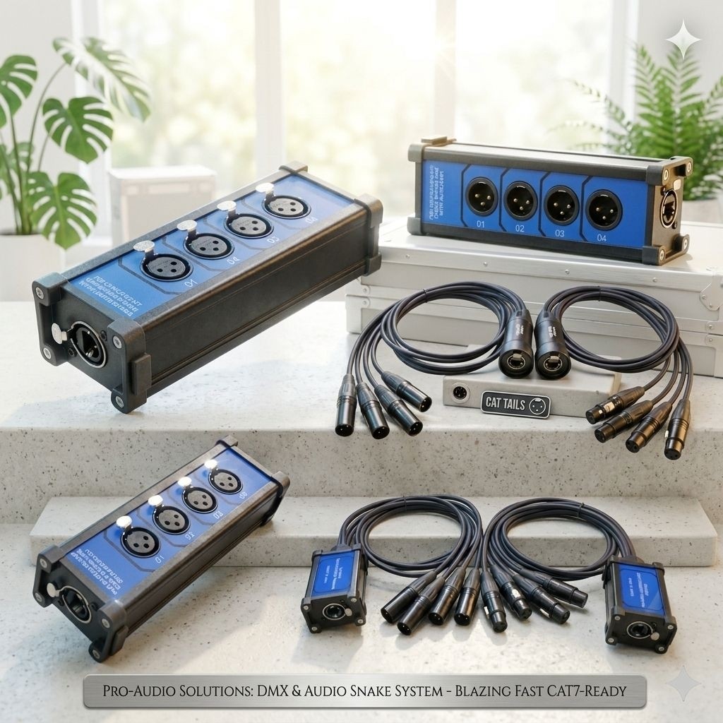 DMX to Lan - DMX EXTENDER - Converter XLR TO LAN - Extender Kabel XLR TO LAN 4CH XLR TO LAN RJ45