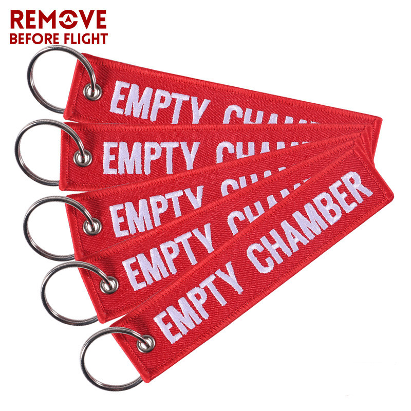 5 PCS/LOT Empty Chamber Keychain For Aviation Gift Promotion  Gifts Keychains Luggage Tag Embroidery