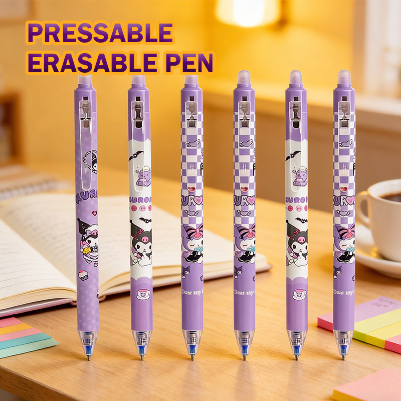 6pcs pulpen bisa dihapus 1 pack Hadiah ulang tahun yang sempurna untuk teman Pulpen Penghapus Respon