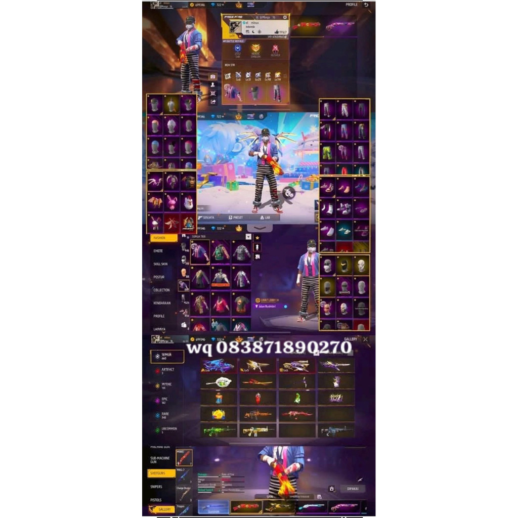 free fire akun murah bonus gratis sarung jempol