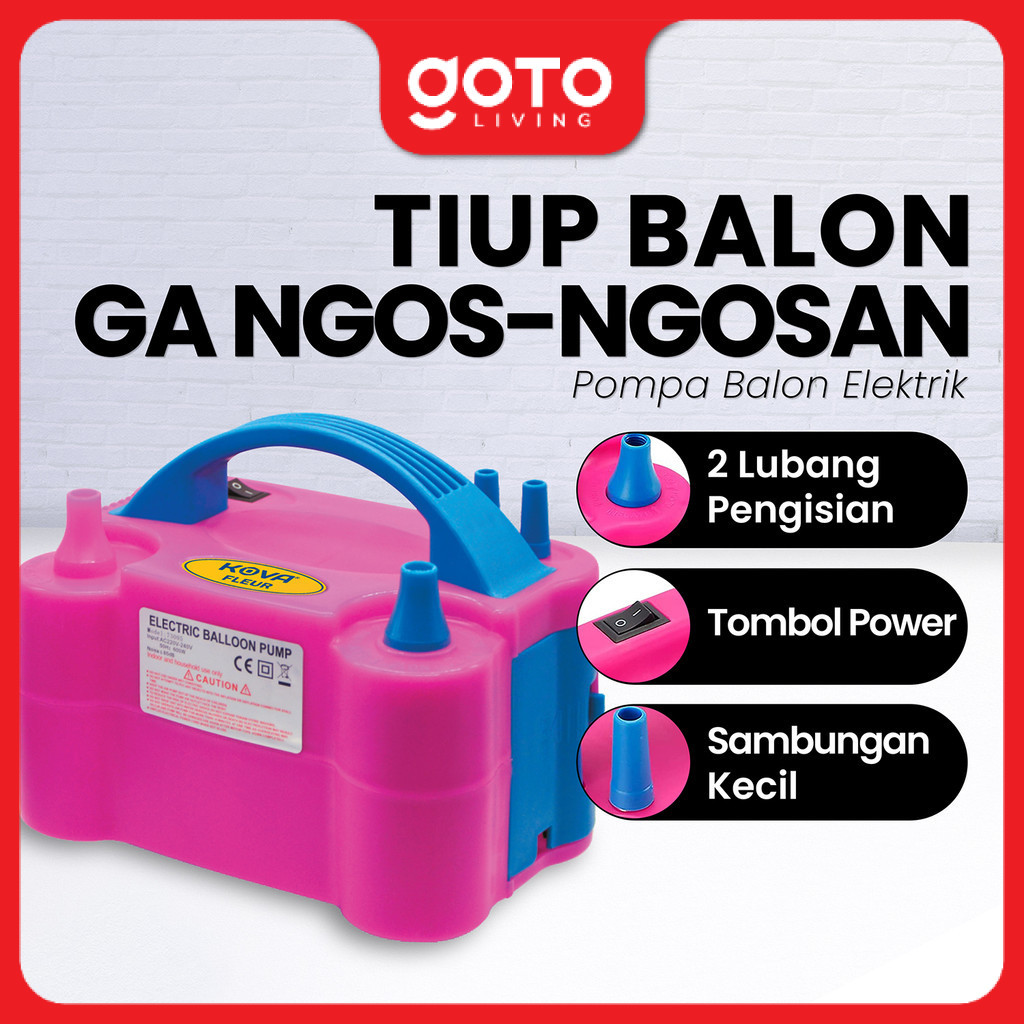 Kova Fleur Electric Balloon Pump Pompa Balon Angin Listrik Elektrik