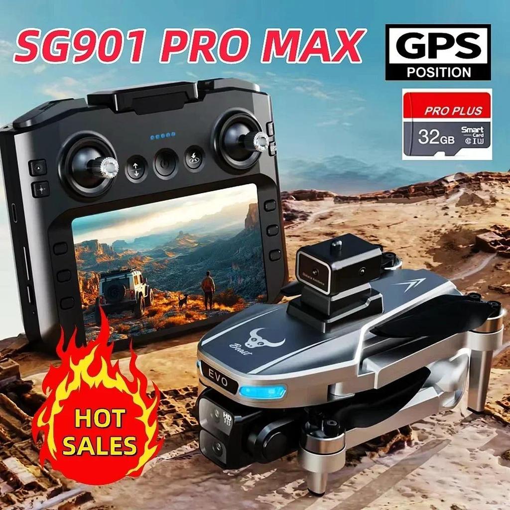 Drone SG901 PRO MAX 8K Profesional dengan Kamera HD GPS, Drone 5G WIFI FPV Video 4k UAV, Kontrol Lay