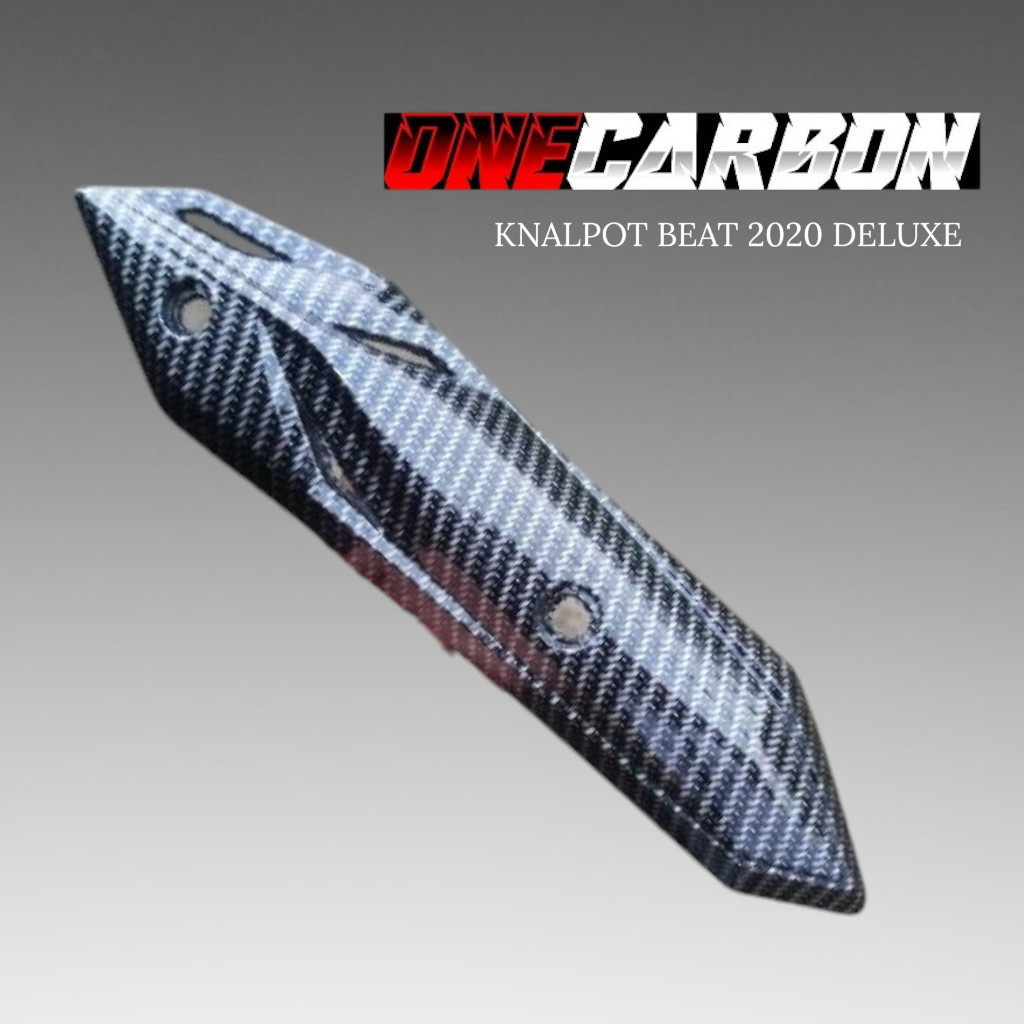 Tutup tameng knalpot beat 2020 deluxe carbon glossy ONECARBON VARIASI27