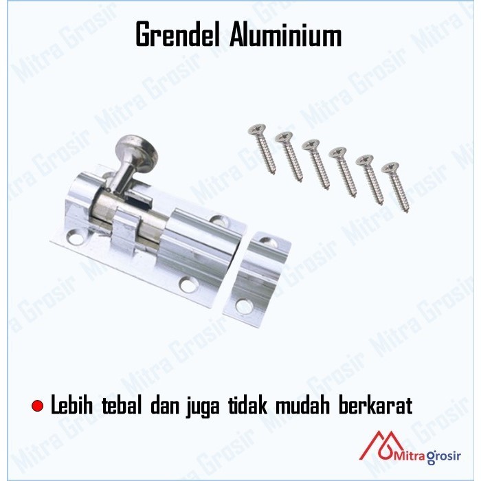 DHA Grendel Pintu Rumah / Selot Pintu Rumah Aluminium 2 / 3 /4 / Slot Pintu Rumah / Selot Jendela AM