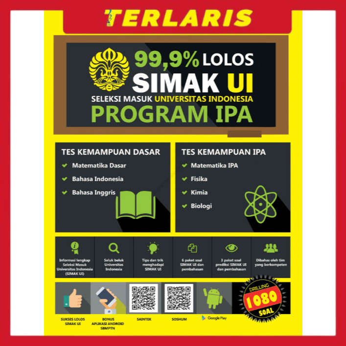 99,9% LOLOS SIMAK UI SELESKI MASUK UNIVERSITAS INDONESIA PROGRAM IPA IDO101 Garda Seleksi CPNS
