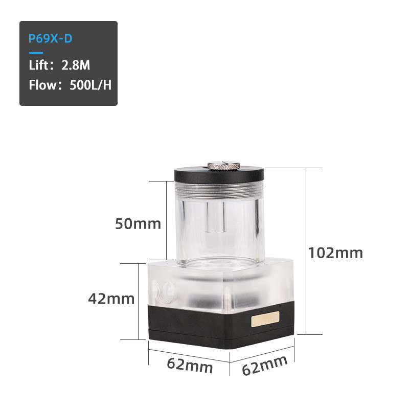 Syscooling P69X-D Water cooling pump side inlet with water reservoir quiet PWM pump for PC water coo