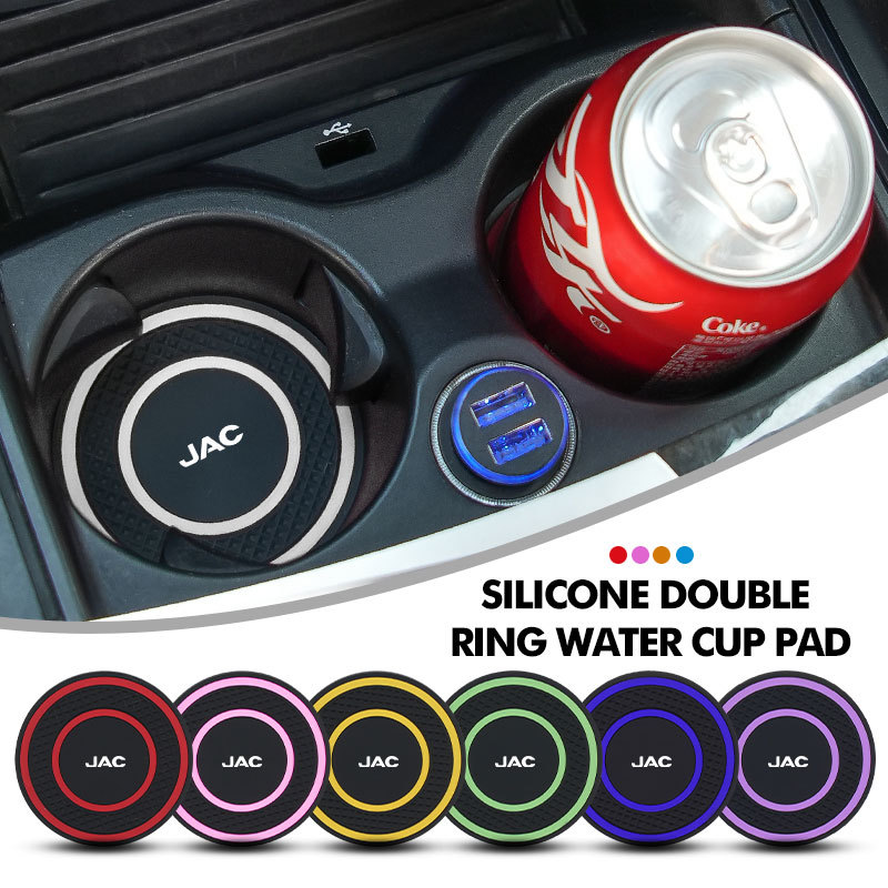 Car Coaster Non-slip Water Cup Bottle Holder Pad Accessories For JAC Vapour Refine J3 J2 S5 A5 J5 J6