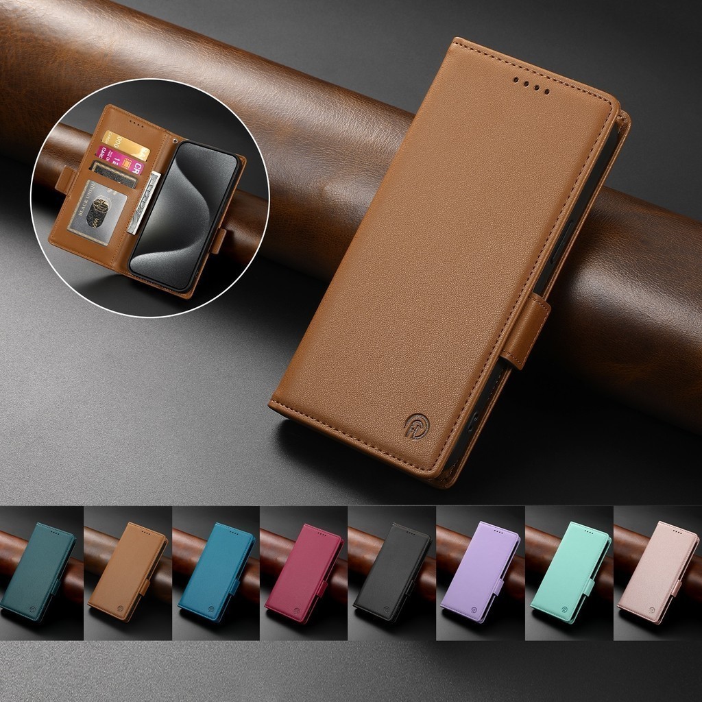 Untuk Honor X9c X8c X9b X8b X6b X9a X6a X50 Casing Ponsel Dompet Kulit Flip Casing Tempat Kartu Magn