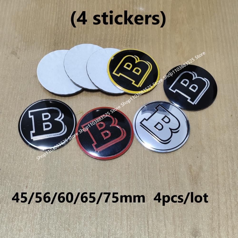 Stiker emblem logo B untuk dop roda modifikasi untuk BRABUS W464 G63 G65 W463 G500 G350 W213 W204 W2