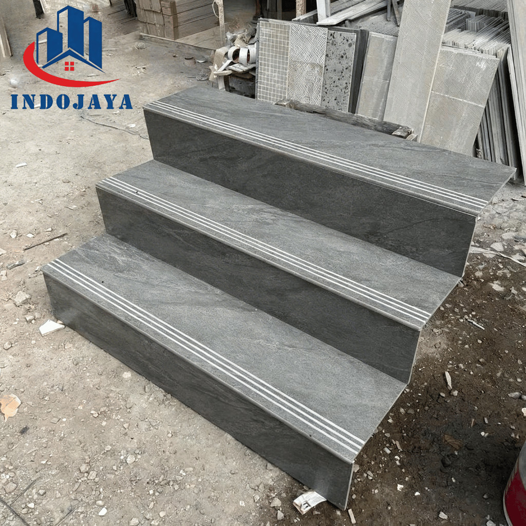 Granite Tangga 30x80 30x120 Tidak Licin Kasar Aman Custom Ukuran Granit Keramik Kramik