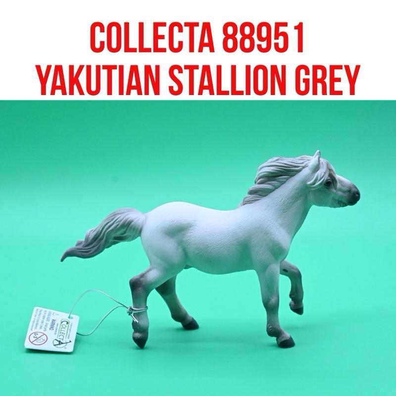 CollectA 88951 Yakutian Stallion Grey Horse Kuda Jantan Yakutia Equus Caballus | Mainan Binatang Min