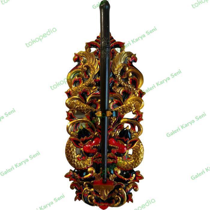 Blawong Tombuk Isi 1 Kayu Jati Ukir Naga Liman Finishing Sunggingan