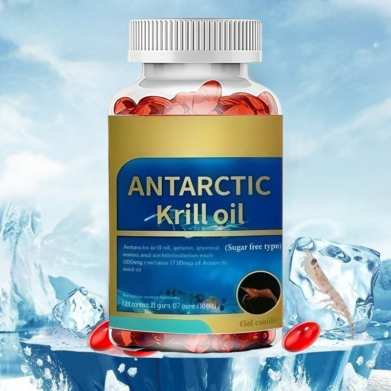 Antarctic Krill Oil Capsules (120 Capsules) Antarctic Krill Oil Astaxanthin Supplement Capsules Prov