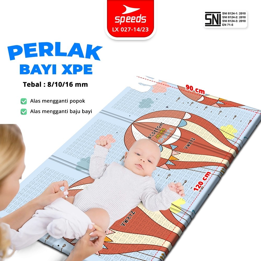 Emon Shop - Playmat Perlak Bayi Anak Alas Tidur Lipat Alas Tidur Bayi Anak Tas Playmat Bahan XPE Teb