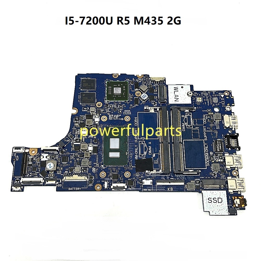 E5K LA-G713P For DELL piron 3481 3581 3781 3584 Laptop Motherboard 09N45W I5-7200U R5 M435 2G Workin