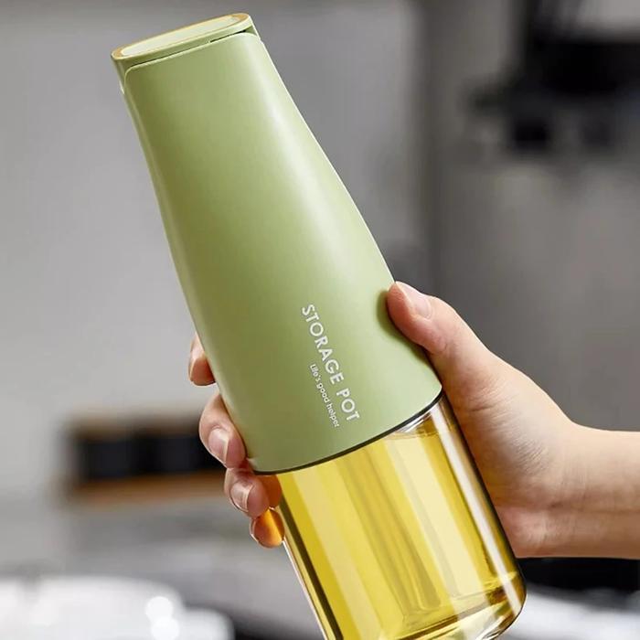 (Graha Home Store) Oil Bottle - Botol Minyak Kaca / Botol Minyak Goreng / Tempat Kecap - Hijau