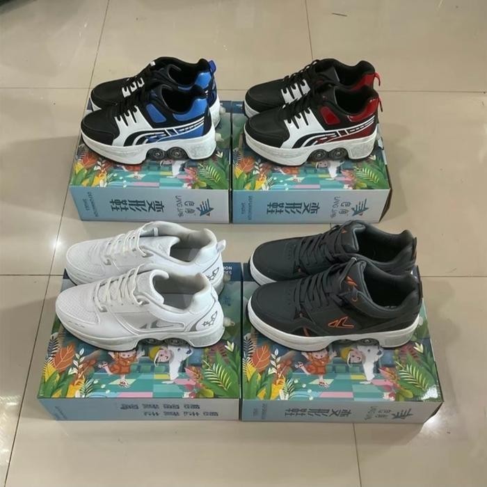 Sepatu Roda Casual Skate / Kick Roller Shoes Impor Viral TIKTOK Outdoor