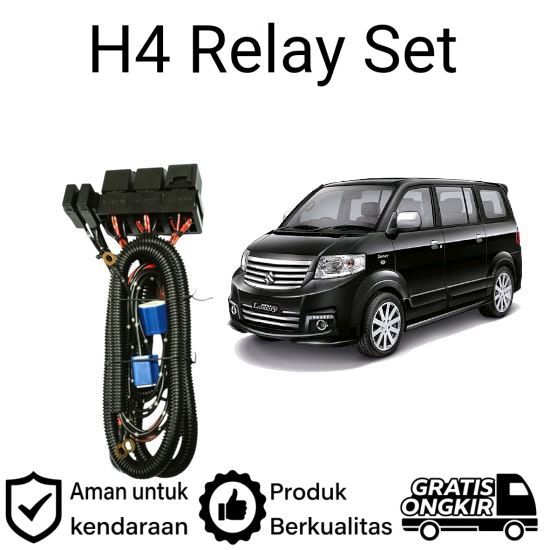 AM Relay Set Lampu Utama LED H4  Mobil Suzuki APV