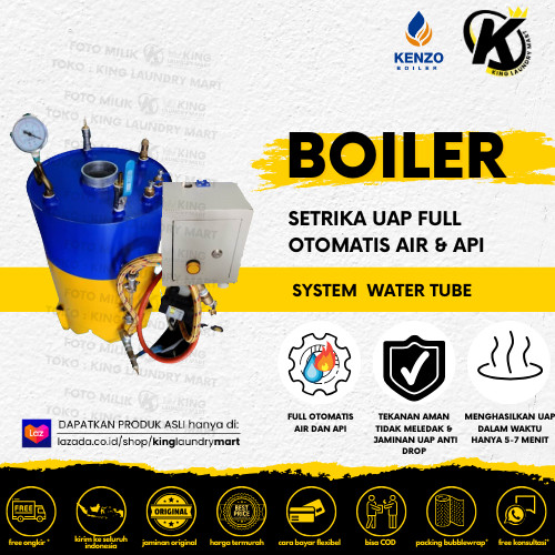 Boiler Setrika Uap Full Otomatis Air & Api KENZO