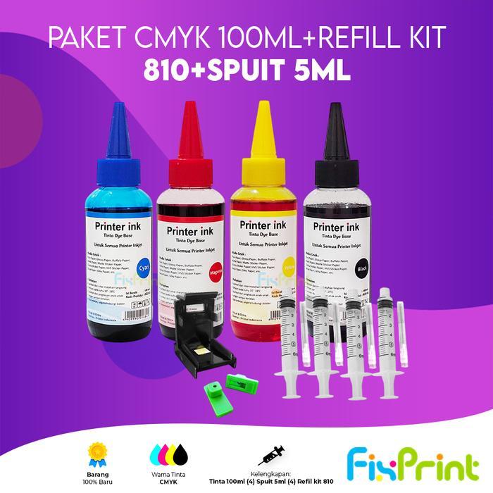 PROMO  Paket Tinta Canon MP287 IP2770 MP258 MP237 + Suntikan 5ml - Tanpa Refil Kit