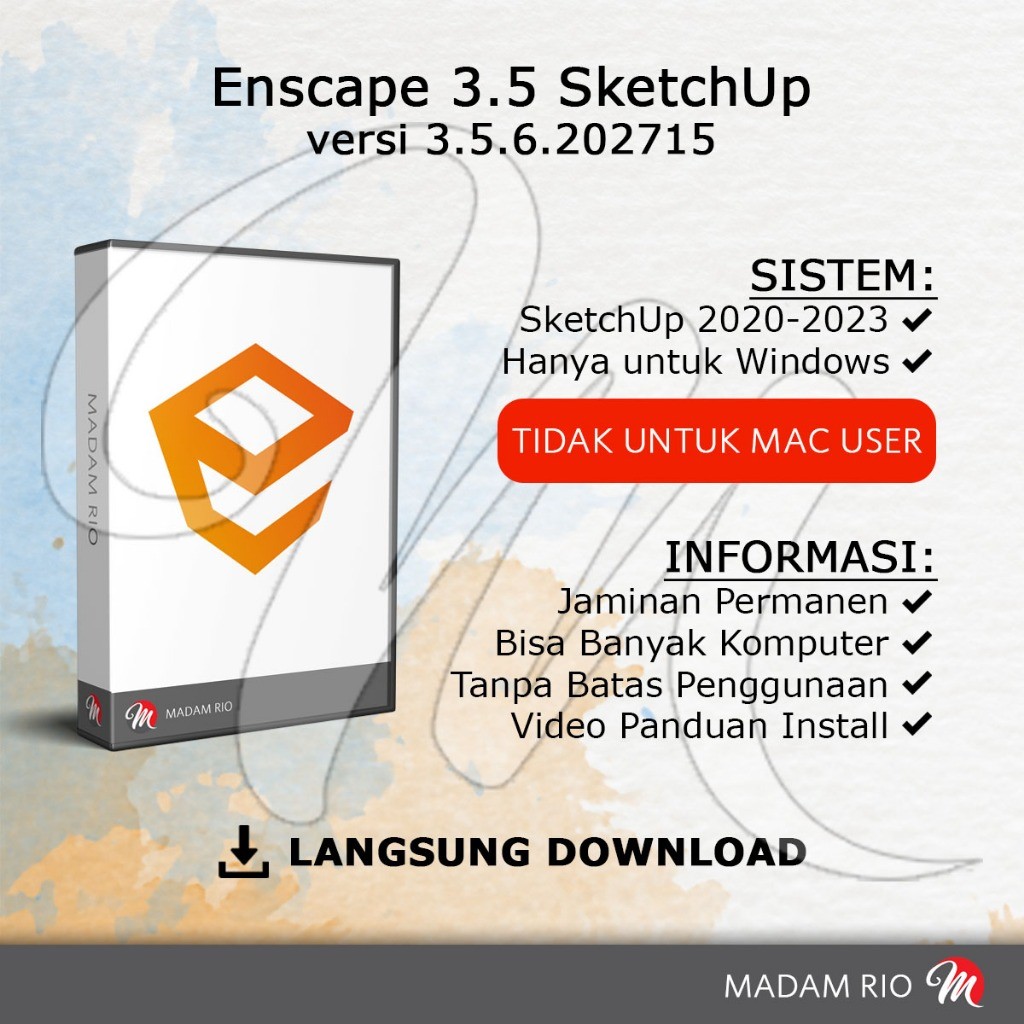 Enscape 3.5 atau Enscape 3D Lisensi Permanen OS WIN Termasuk Asset Library ONLINE