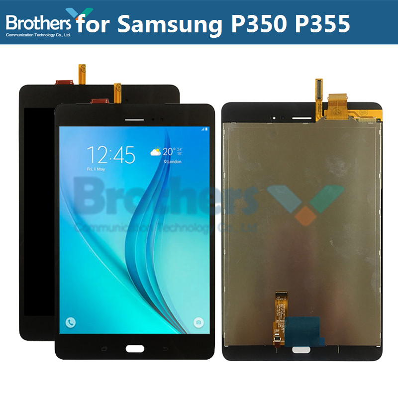 For Samsung GALAXY Tab A 8.0 P350 P355 LCD splay with Tou Screen gitizer LCD Screen Tablet P355 Pane