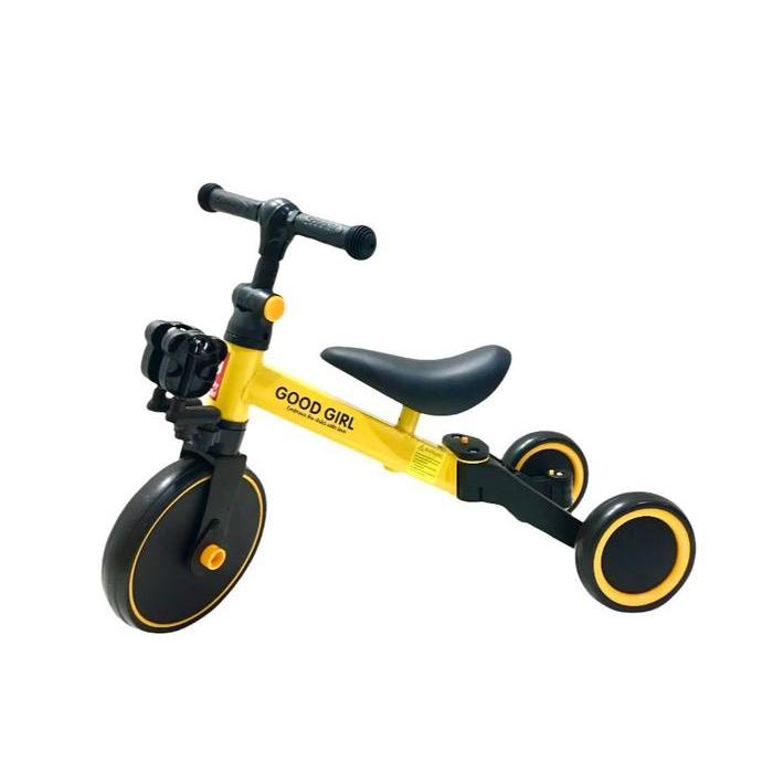 NEW SEPEDA ANAK 3 in 1 GOOD BOY GOOD GIRL BALANCE BIKE MANTAP - Kuning