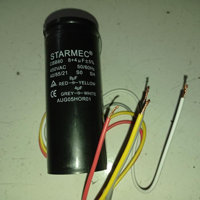 kapasitor mesin cuci sanken.CBB60 8+4 50/60Hz sperpart
