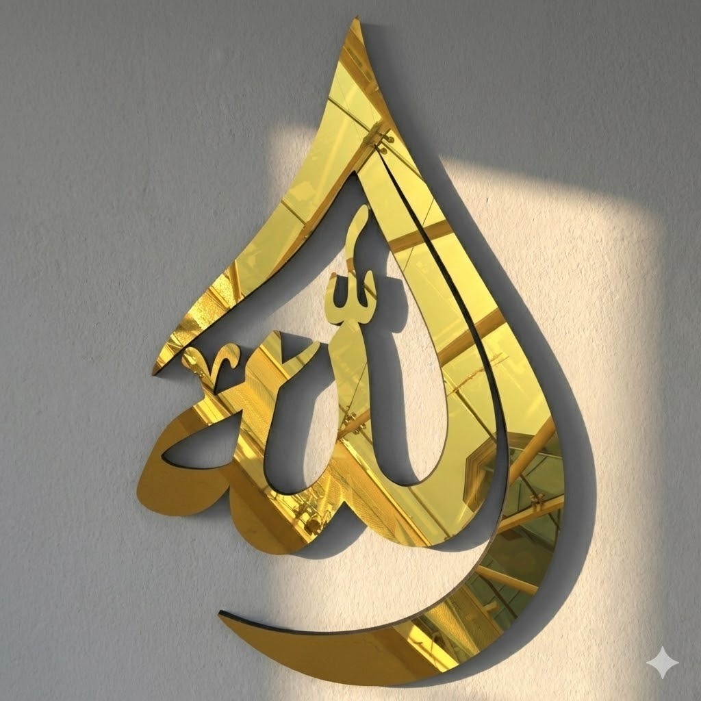 Akrilik Kaligrafi Lafadz Allah & Muhammad Satuan/Lafadz Allah /Lafadz Muhammad Harakat ArdStore