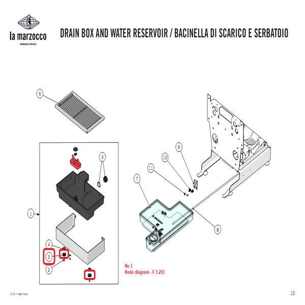 Original La Marzocco Linea Micra Drain Box Cap Magnet