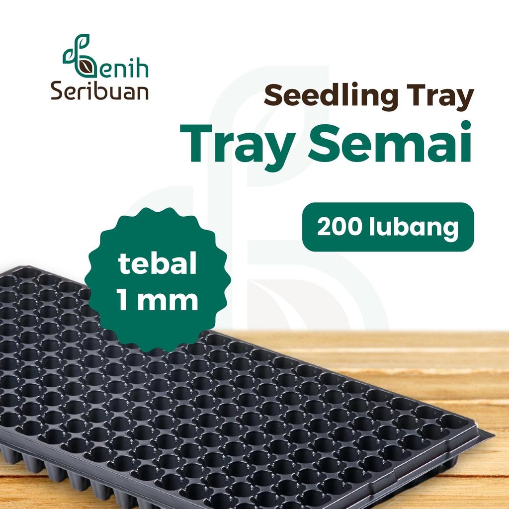 Benih Seribuan Store - Tray Semai Pot Tray Tebal 1 MM Lubang 200 Media Tanam Semai Benih