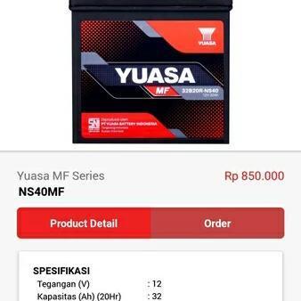 Aki accu mobil 34B19L 34b19l new rush new terios yuasa kering mf favorit