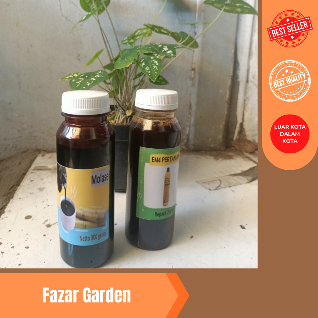 bakteri fermentasi em4 pertanian, Molase, repack, fermentasi metan