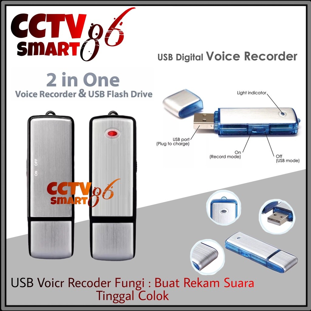 Alat Perekam Suara Mini Tersembunyi Alat Penyadap Sadap Suara Voice Recorder Flasdisk