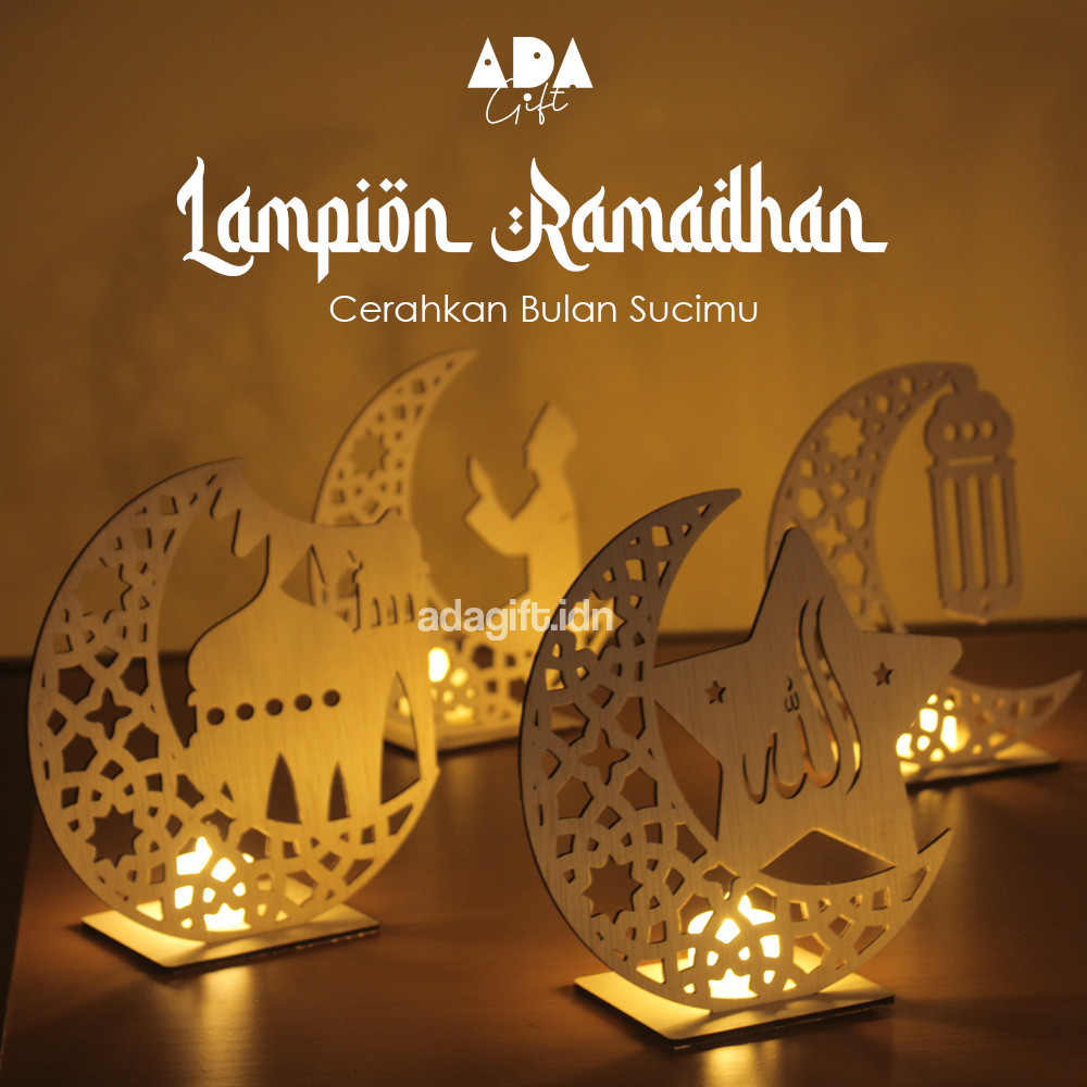 Dekorasi Ramadhan | Ornament Bulan hiasan meja