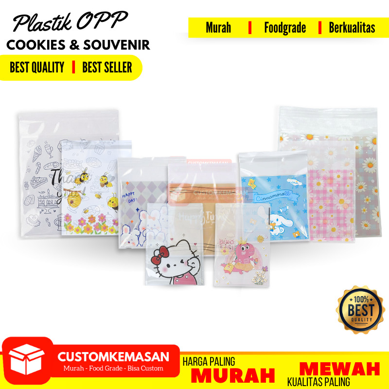 Plastik Opp Cookies / Plastik Opp Motif / Plastik Opp Souvenir / Plastik Opp Tebal /  Plastik Opp Ba