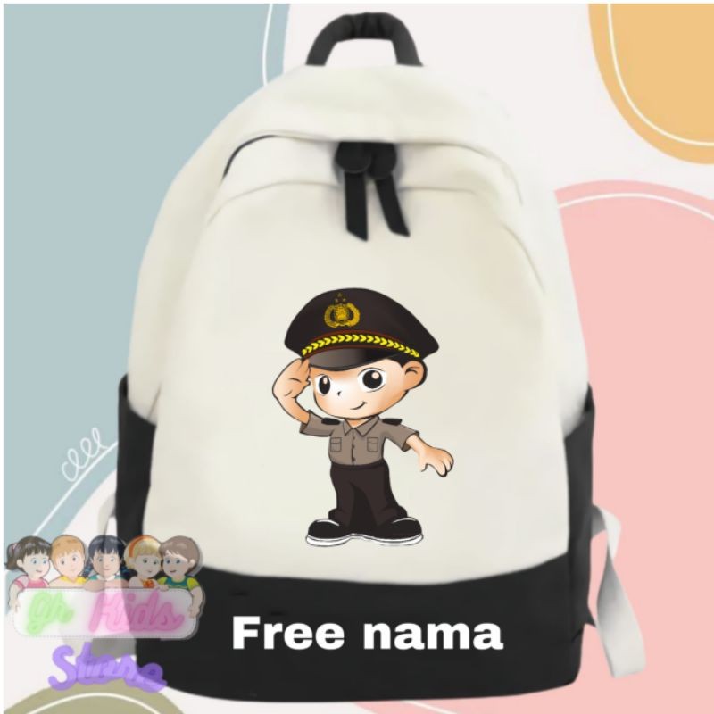 TAS RANSEL ANAK GAMBAR POLISI FREE NAMA TAS ANAK RANSEL