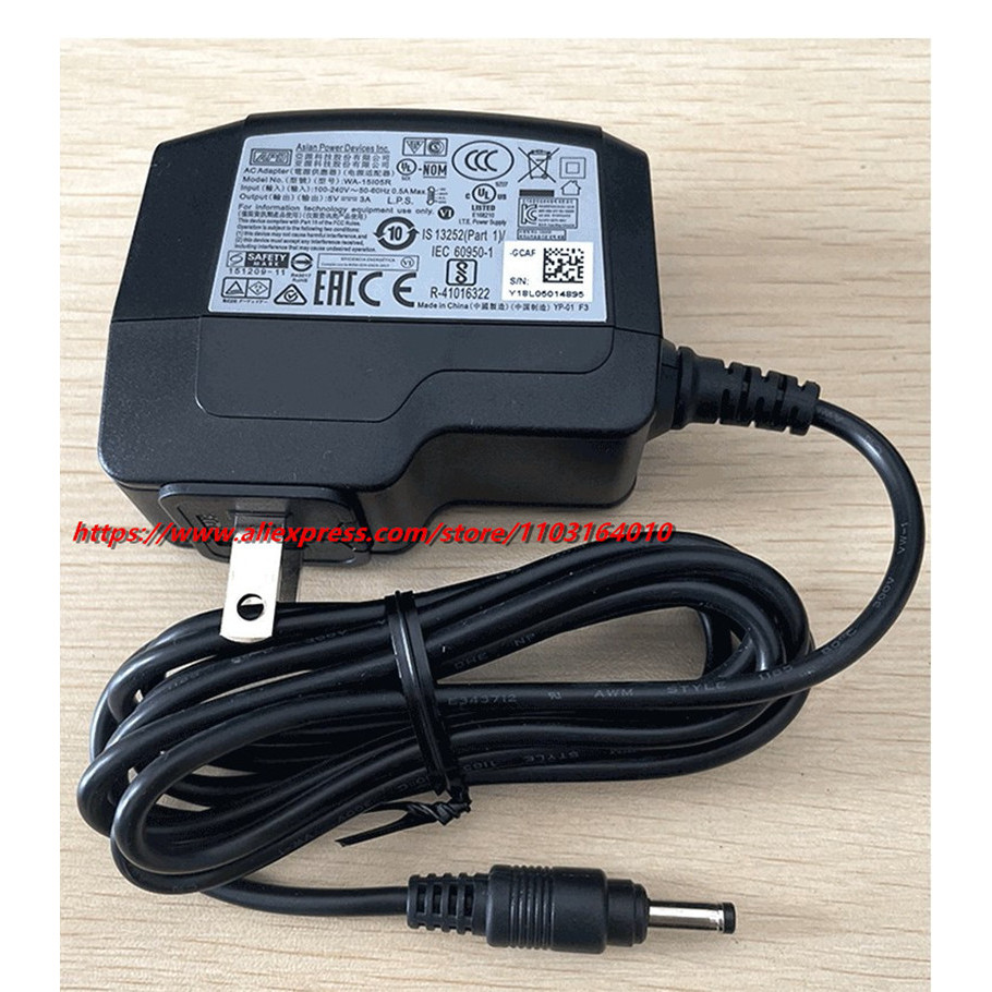 for Dell Wyse 3040 Power Supply APD 5V 3A 2A AC Adapter WA15I05R Charger 40mm*17mm