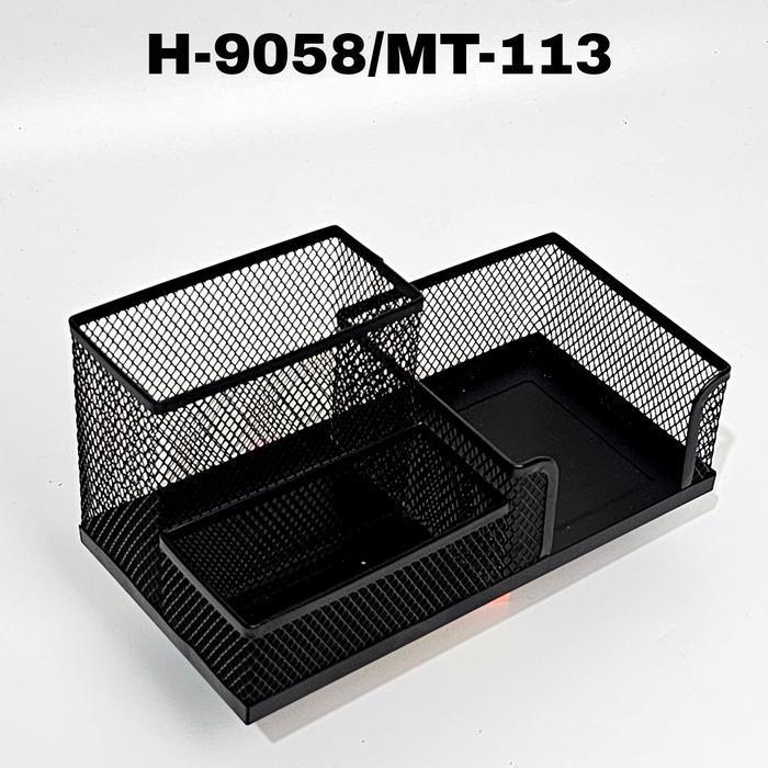 SOS Desk Set Besi 9058(MT-113) / Stationery Stand / Tempat Alat Tulis - H 9058