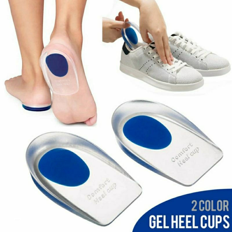 1 Pasang Insole Gel Silicone Tumit / Bantalan Tumit Silikon