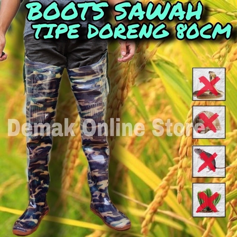 SEPATU BOOTS SAWAH ANTI KEONG 80cm  sampai paha  celana sawah sepatu sawah