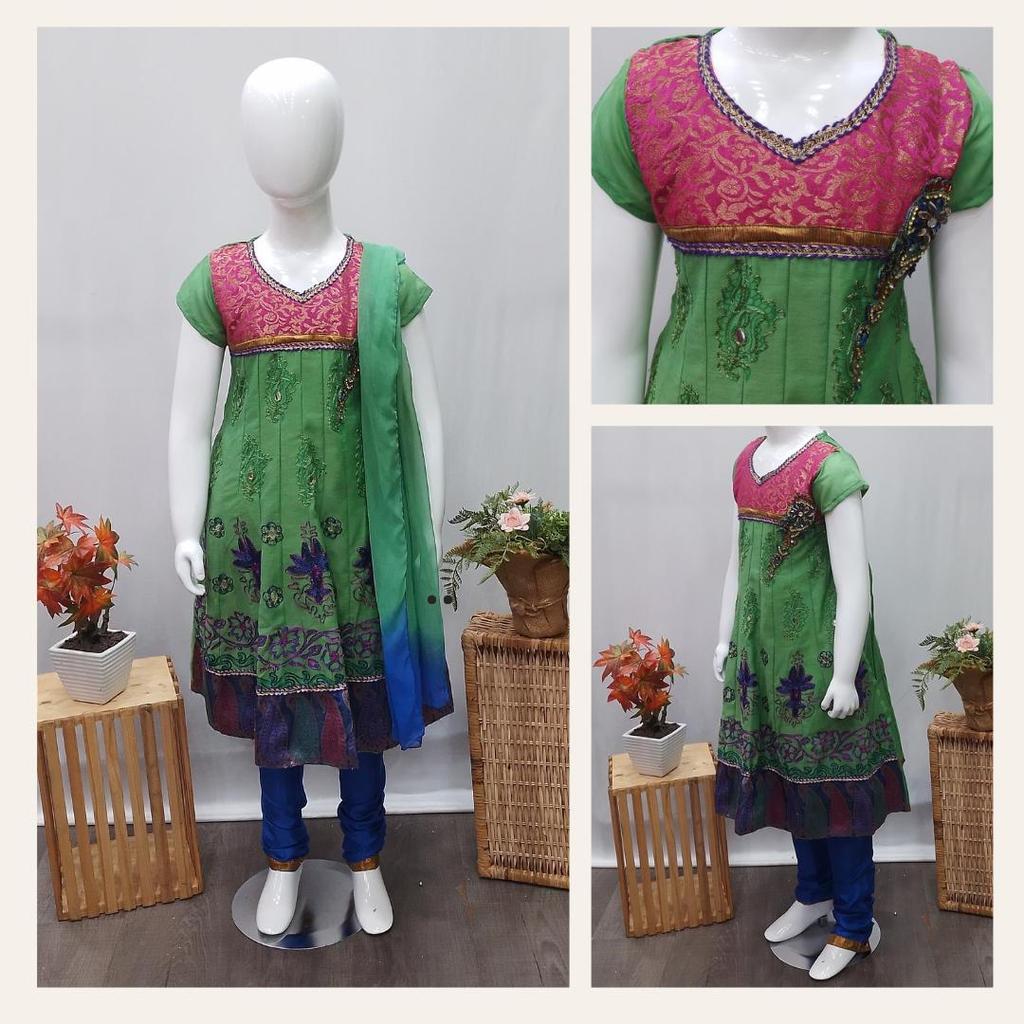 Baju Anak India Katun  Camric berpiyatte /dress anak india/Anarkali anak set