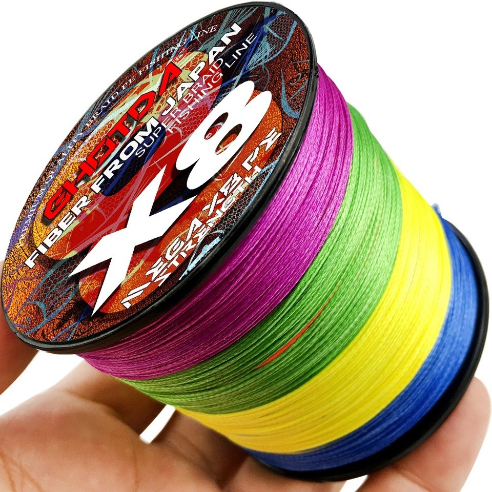 GHOTDA Sea Fishing Line Super Strong 12/9/8 Strands Braided Multifilament Pe Wire Long Cast High Str