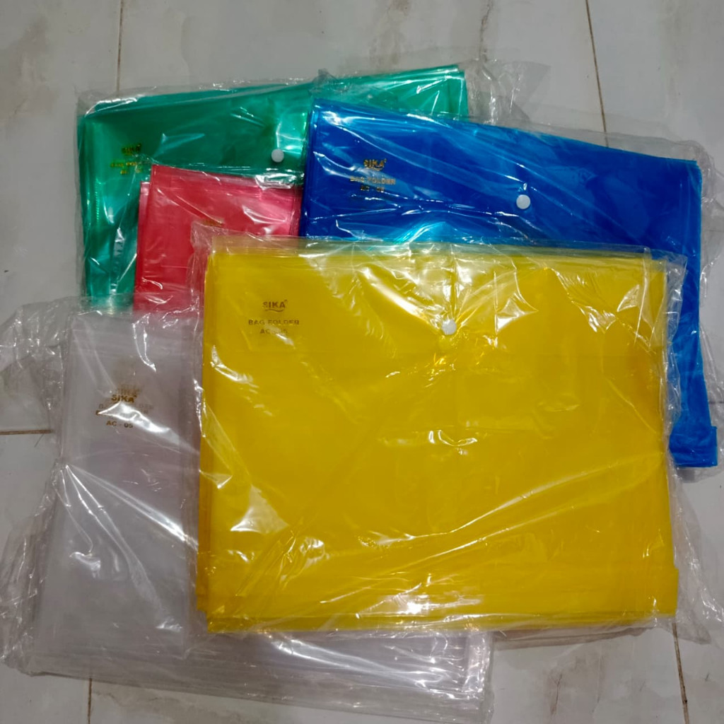 (1 Dzn =12Pcs) MAP PLASTIK 1 KANCING TEBAL SIKA FOLIO F4