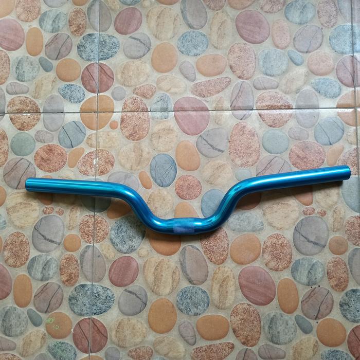 handlebar Alloy 25.4 fixie Seli lipat stang rise bar 25 4 biru anodize