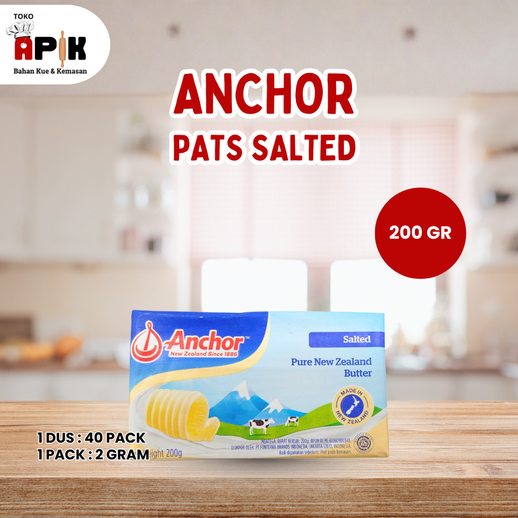 ( BEKU ) ANCHOR PATS UNSALTED / PATS SALTED 200GR